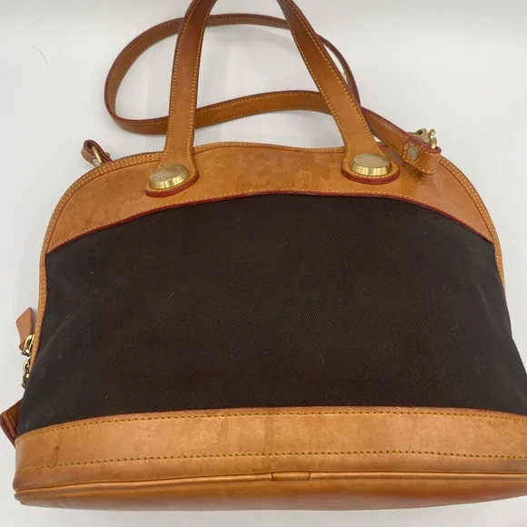 Dooney & Bourke Tan and Black Satchel - Picture 9 of 12
